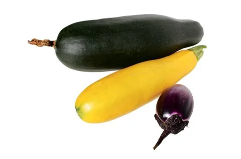 Three eggplant Foto stock