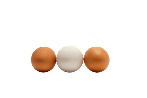 Three eggs are lined up in a row Stock Illustration