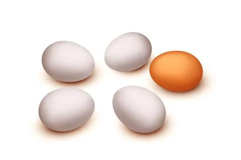 Three eggs isolated Stock Illustration