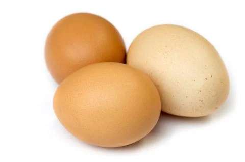 Three eggs isolated Stock Photos