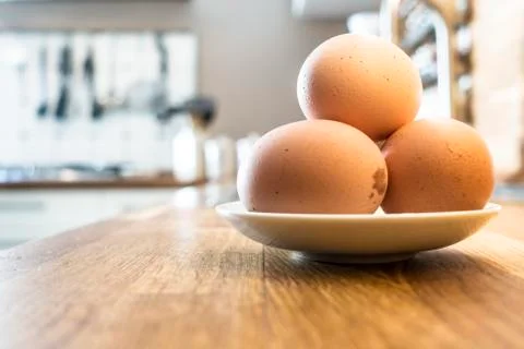 Three eggs Stock Photos