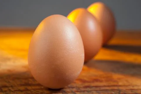 Three eggs Stock Photos