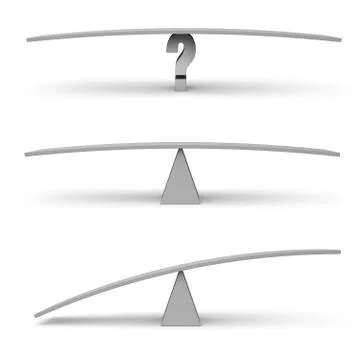 Three empty balance beam scales Stock Illustration