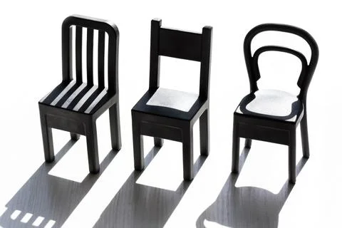 Three Empty Chairs Stock Photos