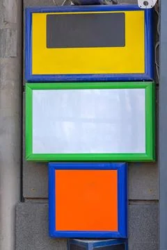 Three Empty Frames Stock Photos