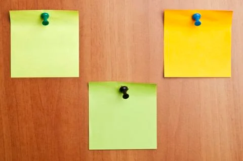 Three empty  post it 库存照片