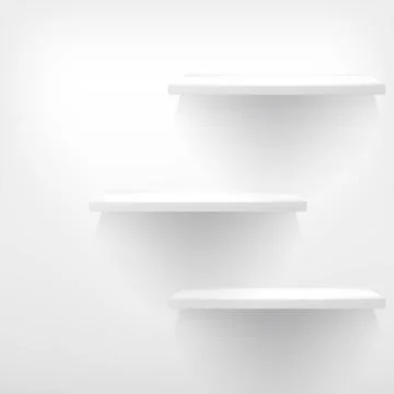 Three empty shelves. Stock Illustration