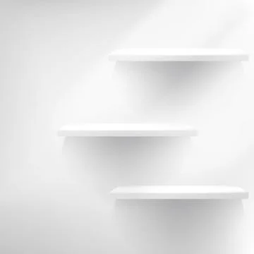 Three empty shelves. Stock Illustration