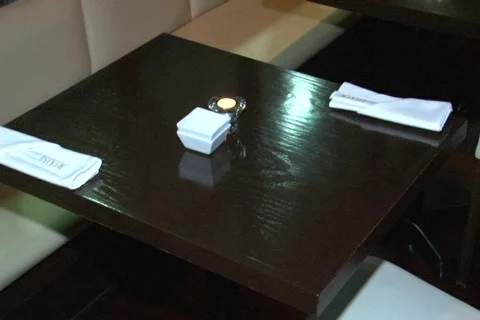 Three empty sushi bar tables 動画素材 737233