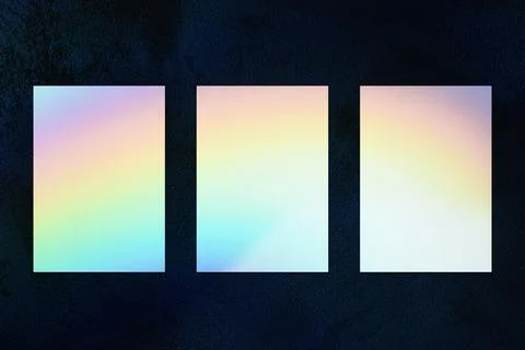 Three empty vertical rectangle poster mockup on dark background Stock Illustration