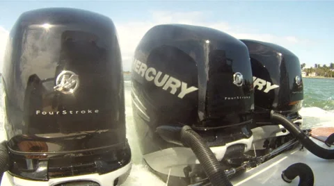 Three engines on a boat  Video stock 41709197