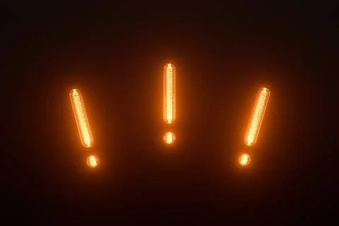 Three exclamation icons Stock Illustration