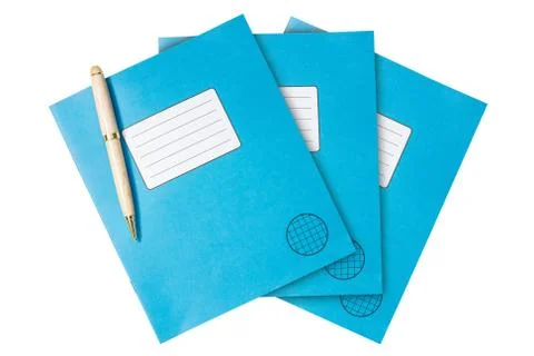 Three exercise books Stock Photos