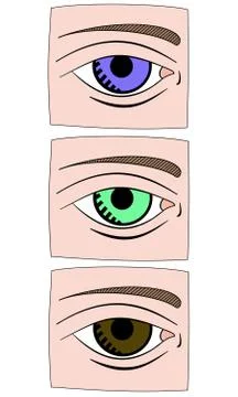 Three Eyes Stock Illustration