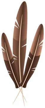 Three feather. Illustrazione stock