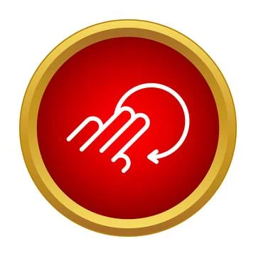 Three finger rotating gesture touch screen interface icon Stock Illustration