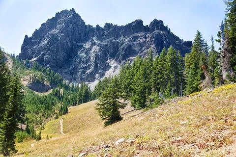 Three Fingered Jack Mountain Stock Photos