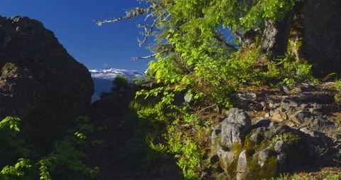 Three Fingered Jack rises along the crest of the Oregon Cascades 動画素材 127684824