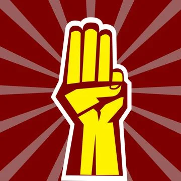 Three fingers up Stock Illustration