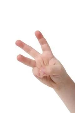 Three fingers Foto stock