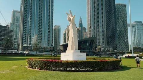 Three fingers statue Stock Footage 328849817