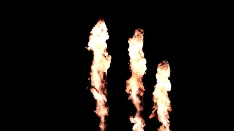 Three Fire Throwers Slow Motion Stock Footage 103543443