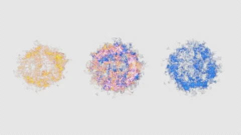 Three fireballs of different colors on a... | Stock Video | Pond5
