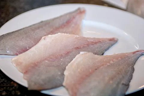 Three fish fillets Foto stock
