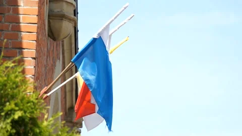 Three flags Stock Footage 91330307