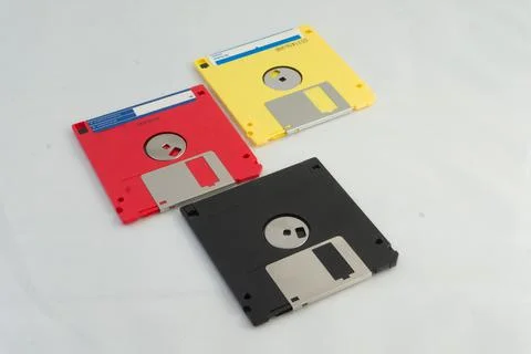 Three floppy disks Stock Photos