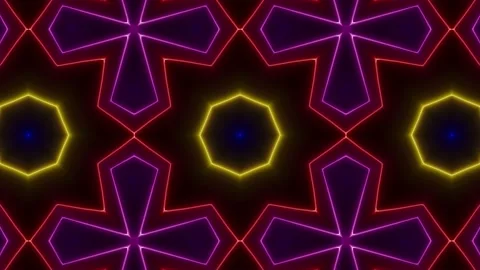 Three Flower Laser Light VJ Loop Background Video stock 196909049