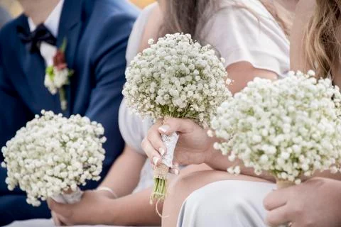 Three flowers for the wedding Stock Photos