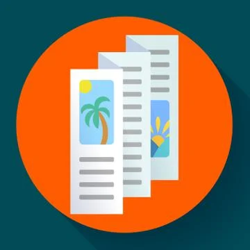 Three-fold brochure icon flat style vector illustration Stock-Illustration