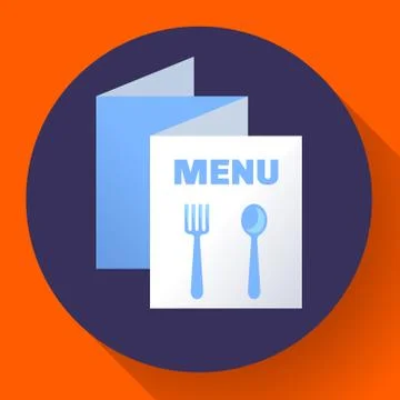 Three-fold menu icon template flat style vector Stock Illustration