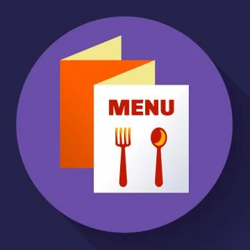 Three-fold menu icon template flat style vector Stock Illustration