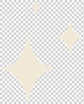 Three four-pointed sparkle icons are shining over transparent background in flat Illustration