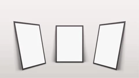 Three frames with shadows at wall Illustrazione stock