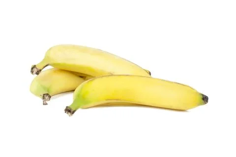Three fresh bananas Stock Photos