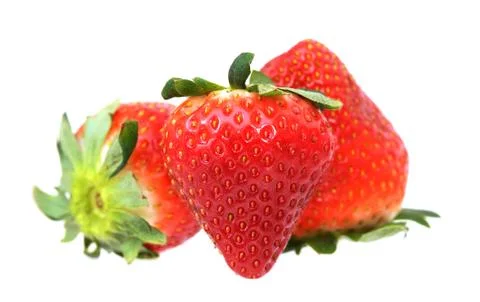 Three  fresh strawberry Foto stock