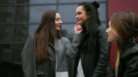 Three friends having fun together Stock Footage 67291085