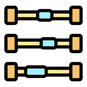 Three fuses limiting electric current flowing through circuit Stock Illustration