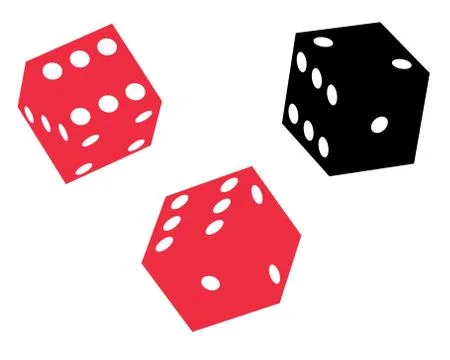 Three game dice Stock Illustration