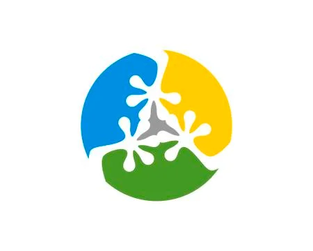 Three gecko's hand in the circle Stock-Illustration