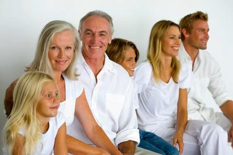 Three generations family Stock Photos