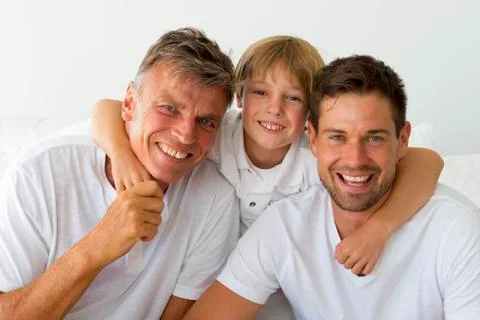Three generations of men Stock Photos