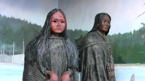 Three Generations Statues in Chemainus, British Columbia Stock Footage 878776