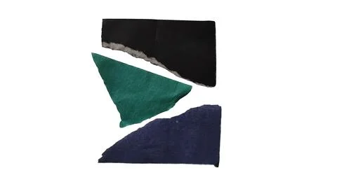 Three geometric shapes in dark and green colors Stock Illustration