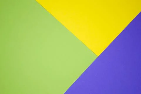 Three geometric shapes of different colors. Triangle. Foto stock