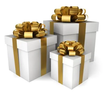 Three gift boxes Stock Illustration
