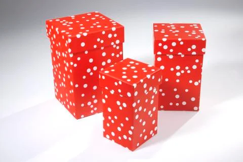 Three gift boxes Stock Photos